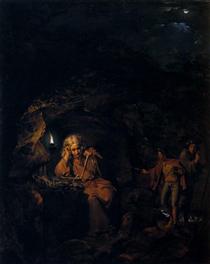 A Philosopher by Lamp Light - Joseph Wright of Derby