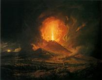 An Eruption of Vesuvius, seen from Portici - Джозеф Райт