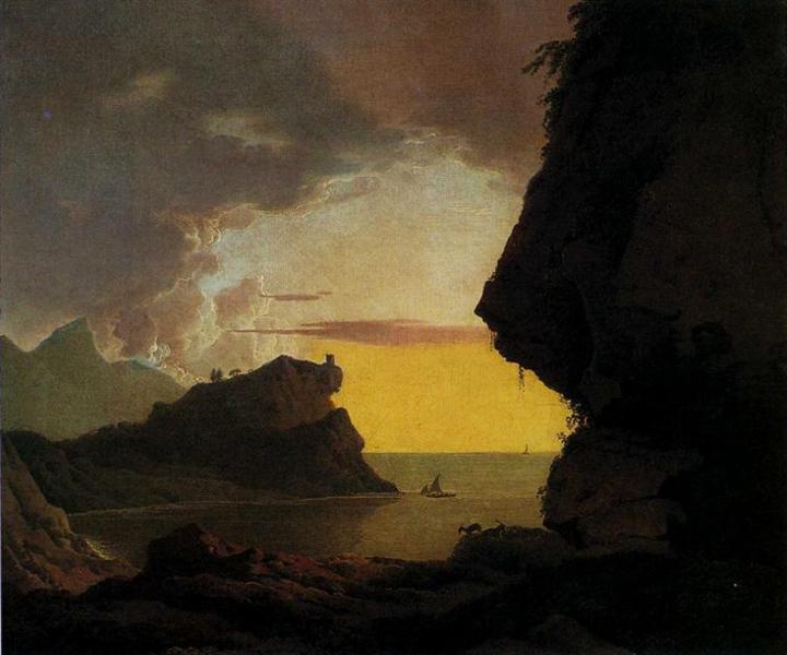 Sunset on the Coast near Naples, c.1785 - c.1790 - Joseph Wright