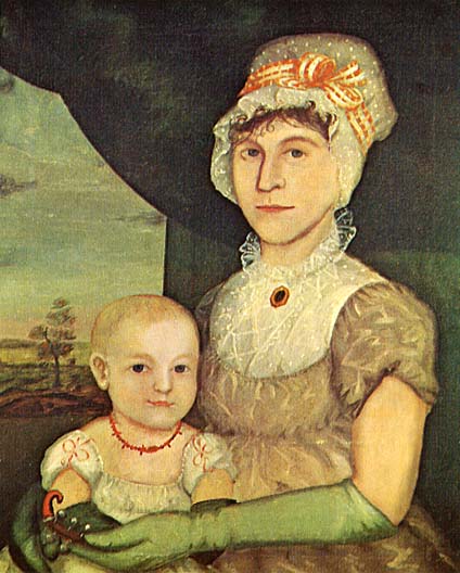 Woman and Baby Wearing Green Gloves, 1810 - Джошуа Джонсон