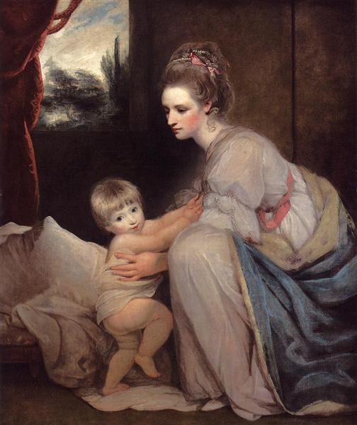 Mrs. William Beresford and her Son John, later Lord Decies, c.1775 - Джошуа Рейнольдс