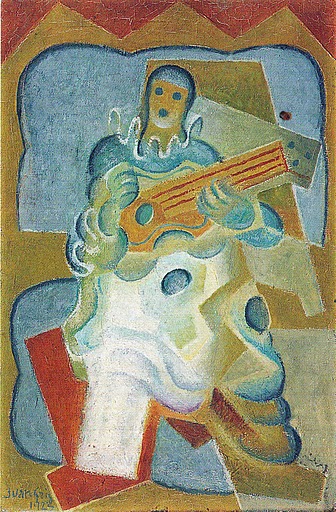 Pierrot Playing Guitar, 1923 - 胡安·格里斯