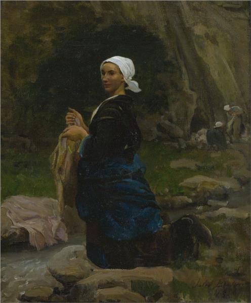 A Breton Laundress, 1865 - Жуль Бретон