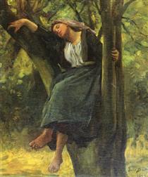 Asleep In The Woods - Jules Breton