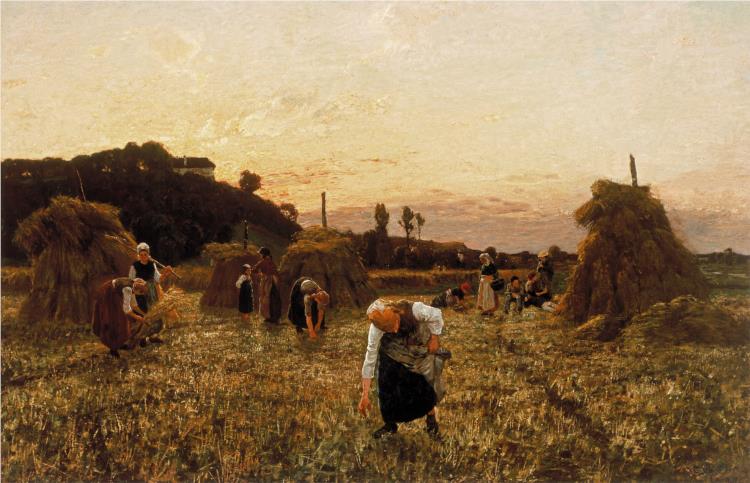 Gleaners at sunset, 1863 - Jules Breton