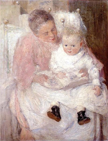 Mother and Child, c.1891 - Джулиан Олден Вейр