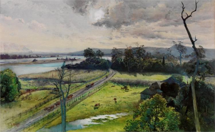 Річка Шолхейвен, злиття з Брутон-Крік, Новий Південний Уельс, 1891 - Джуліан Ештон