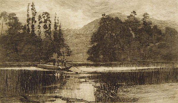 The ferry, 1893 - Julian Ashton
