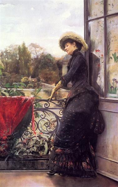 On The Terrace, 1884 - Юліус Леблан Стюарт