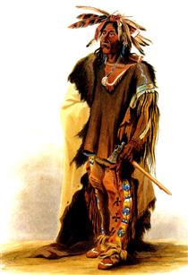 Wahk-ta-Ge-Li, a Sioux warrior - Карл Бодмер
