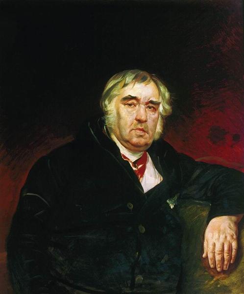 Portrait of I. A. Krylov, 1839 - Karl Bryullov