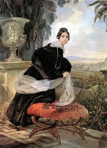 Portrait of Princess Ye. P. Saltykova, 1833 - 1835 - Karl Brioullov