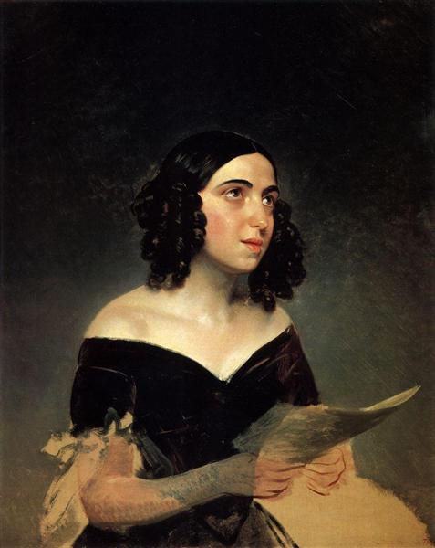 Portrait of Singer A. Ya. Petrova, 1841 - Karl Pawlowitsch Brjullow