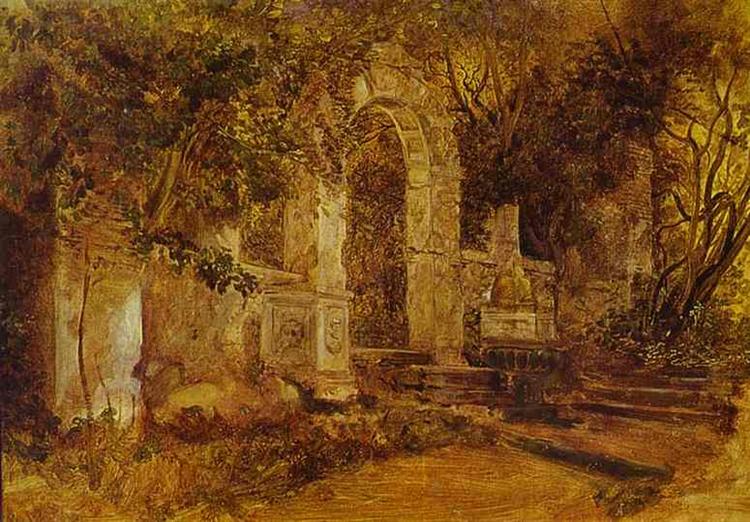 Ruins in Park - Karl Brioullov