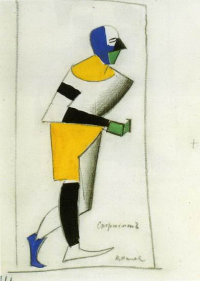 Costume for Victory over the Sun Sportsman, 1913 - Kasimir Malevitch