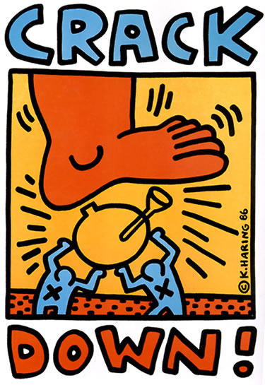 Crack Down, 1986 - Keith Haring