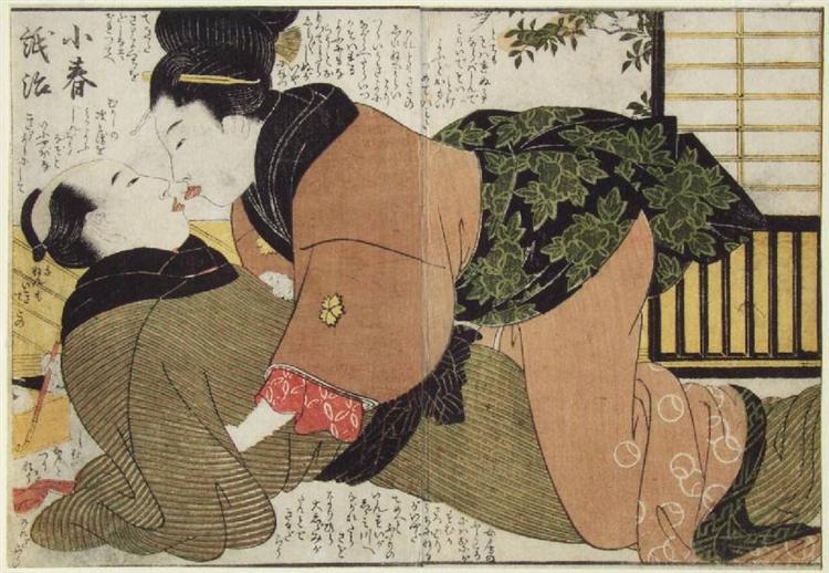 The Kiss, 1803 - Utamaro