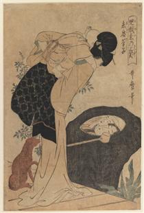 Жінка з дитиною - Кітаґава Утамаро