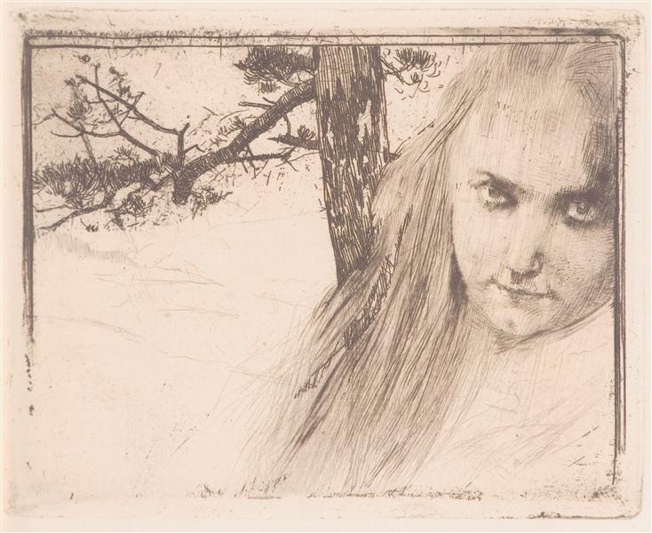 Girl in Landscape, 1898 - Koloman Moser
