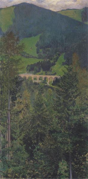 Landscape in Semmering, c.1907 - Коломан Мозер