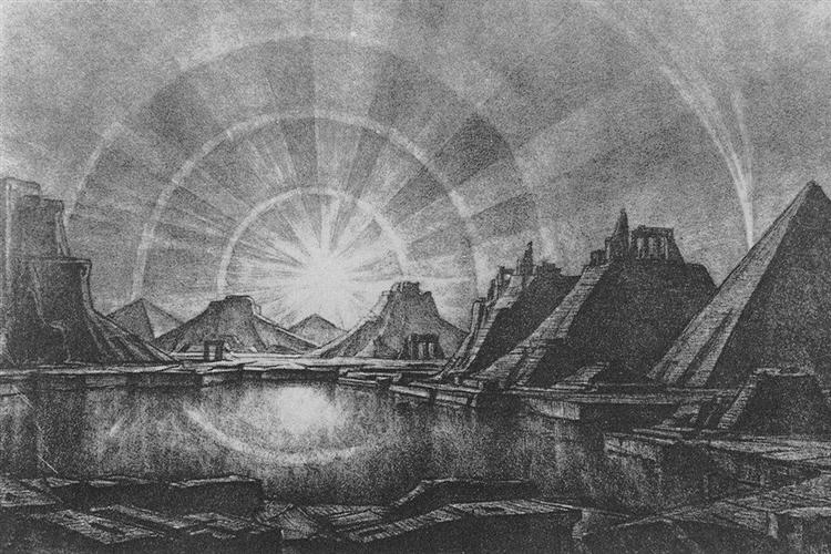 Landscape with lake, 1922 - Constantin Bogaïevski