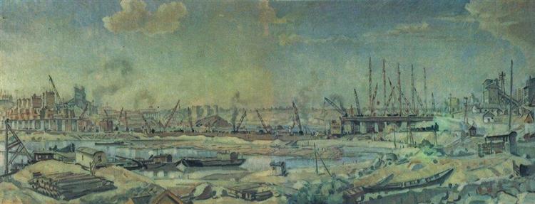 The industrial landscape, c.1935 - Konstantin Bogaevsky