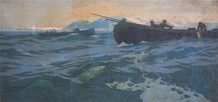 Fishing on the Murmansk Sea, 1896 - Konstantin Alexejewitsch Korowin