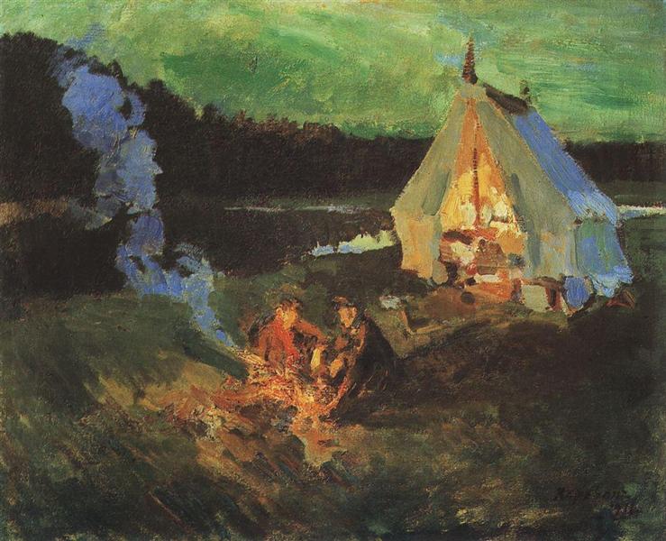 Привал охотников, 1911 - Константин Коровин