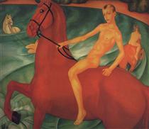 Bathing of a Red Horse - Кузьма Петров-Водкін