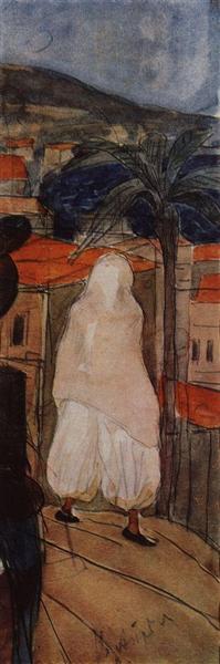 In the veil, 1907 - Kuzmá Petrov-Vodkin
