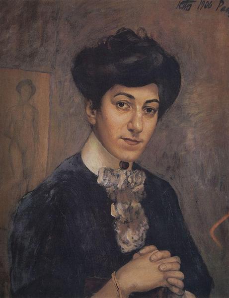 Portrait of the Artist's Wife, 1906 - Kouzma Petrov-Vodkine