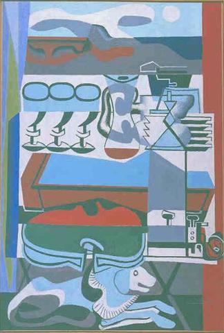 Composition. Table d'apéritif et chien, 1938 - Le Corbusier
