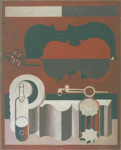 Nature morte au violon rouge, 1920 - Ле Корбюзьє