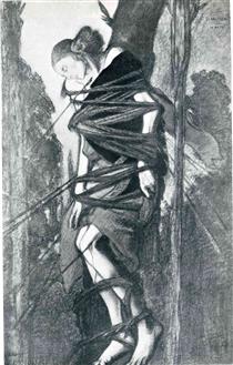 Nu Masculino de Frente [Male Nude from the Front] [1893] by Eliseu Visconti [1866–1944] by MyCozyFineArt Wall Art