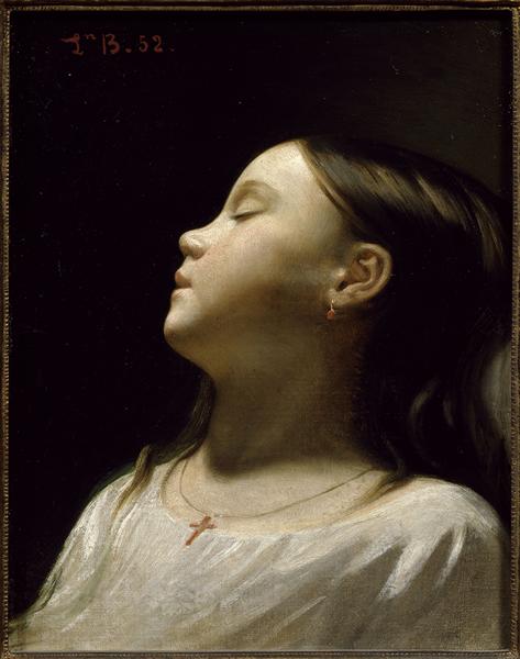 Sleeping little girl, 1852 - Leon Bonnat