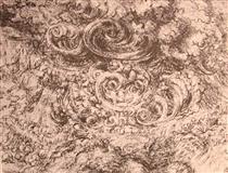 Drawing of an flood - Леонардо да Винчи