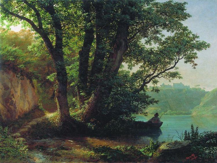 Landscape with lake, 1859 - Лев Лагоріо
