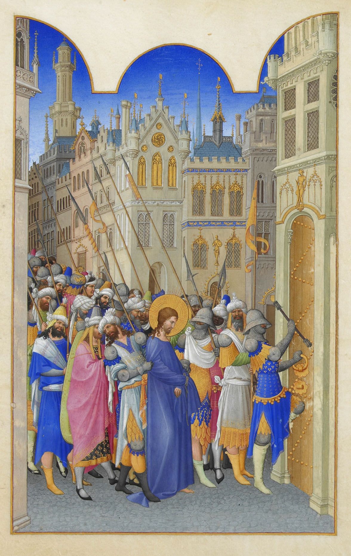 Christ Led To The Praetorium Limbourg Brothers Wikiart Org