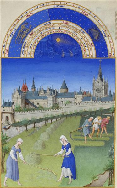 Calendar: June (Haymaking), 1416 - Hermanos Limbourg