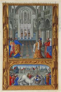 The Holy Sacrament [of the Eucharist] - Limbourg brothers