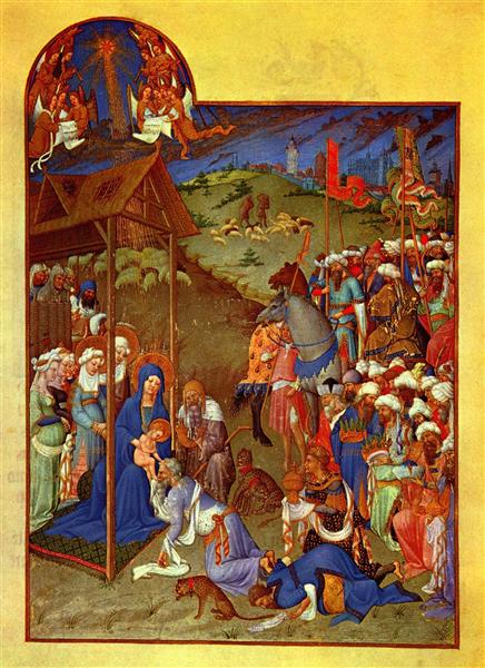 Scene Adoration of the Magi - Limbourg brothers