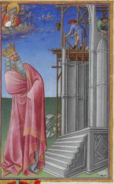 The Building of the Jerusalem Temple - Hermanos Limbourg
