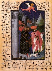 The Departure of Jean de France (1340-1416) Duke of Berry - Frères de Limbourg