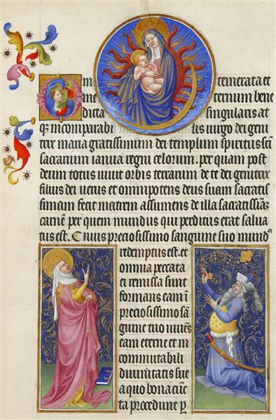 The Virgin, the Sibyl and the Emperor Augustus - Irmãos Limbourg