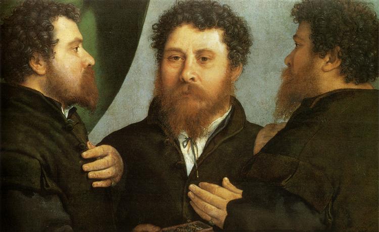 Goldsmith seen from three sides, c.1530 - Лоренцо Лотто