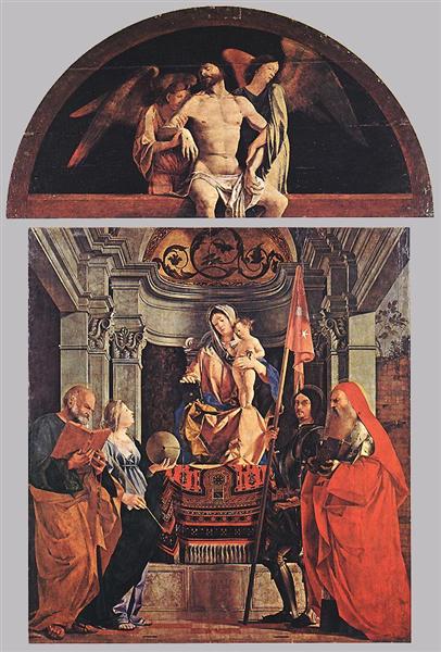 Madonna and Child with Sts Peter, Christine, Liberale, and Jerome, 1505 - Lorenzo Lotto