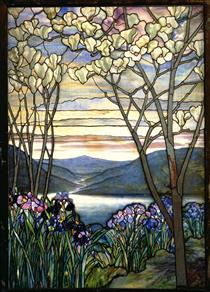 Magnolia and Irises - Louis Comfort Tiffany