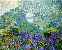 Landscape with Violet Irises - Louis Valtat