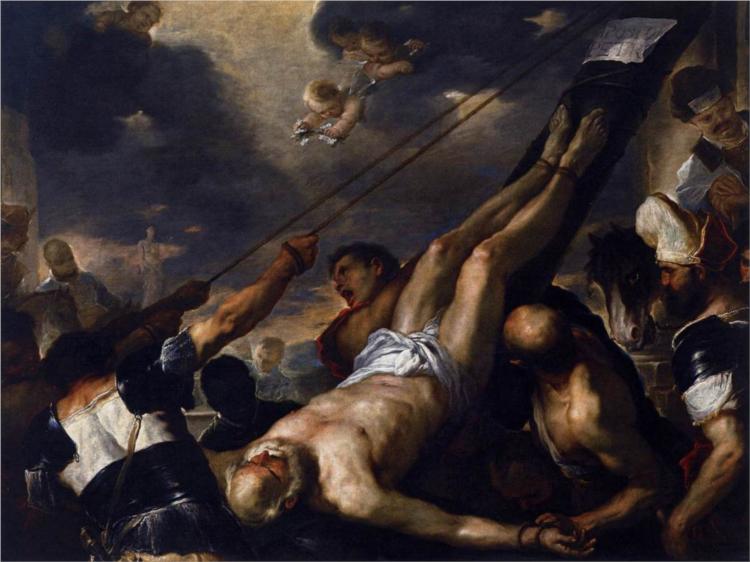 Crucifixion of Saint Peter, 1660 - Лука Джордано