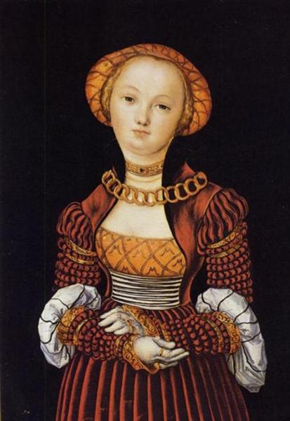 Магдалина фон Саксен, c.1520 - Лукас Кранах Старший